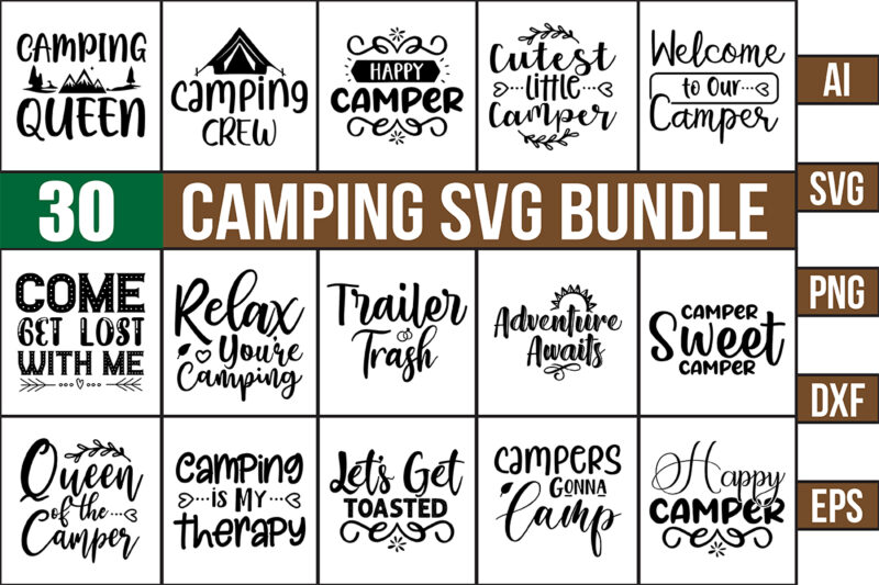 Camping SVG Bundle File