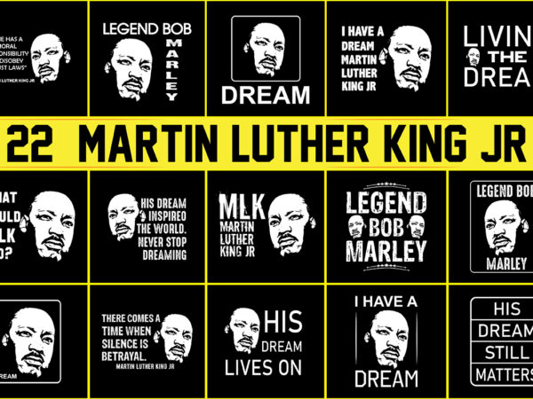 Martin luther king bundle t shirt designs for sale