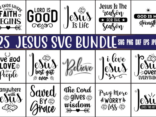 Jesus svg bundle vector clipart