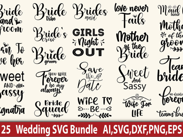 Wedding svg bundle t shirt design for sale