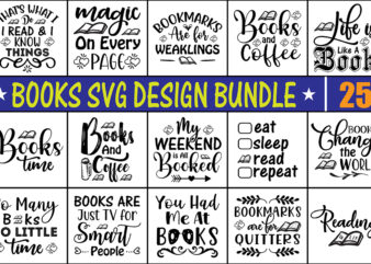 Reading Books SVG Bundle t shirt design online
