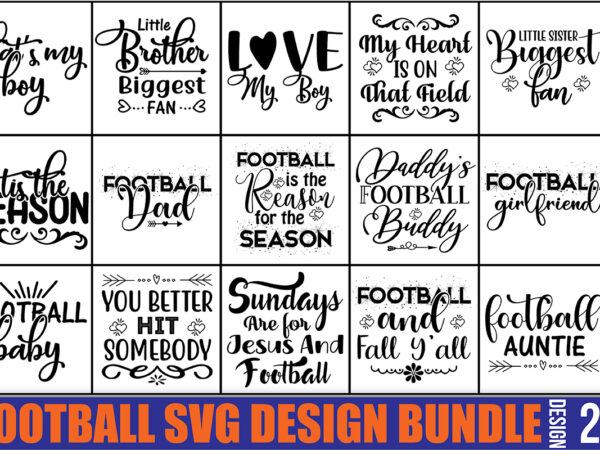 Football svg bundle t shirt graphic design