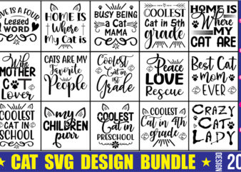 Cat SVG Bundle t shirt vector file