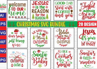 Christmas SVG Bundle t shirt vector file