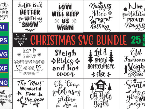 Christmas svg bundle t shirt vector file