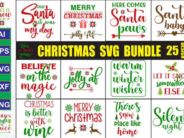 Christmas svg bundle t shirt vector file