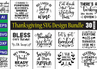 Thanksgiving SVG Bundle t shirt designs for sale