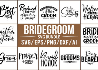 Bridegroom SVG Bundle