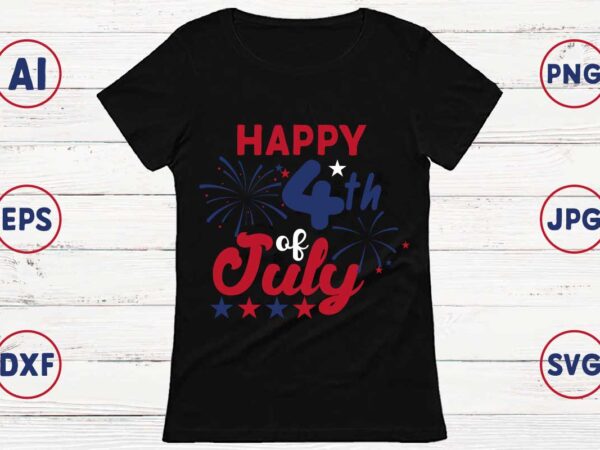 Happy 4th of july shirt design for shirt printing, mug and print template