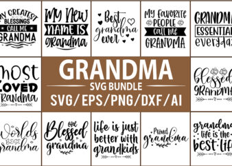 Grandma SVG Bundle t shirt design template