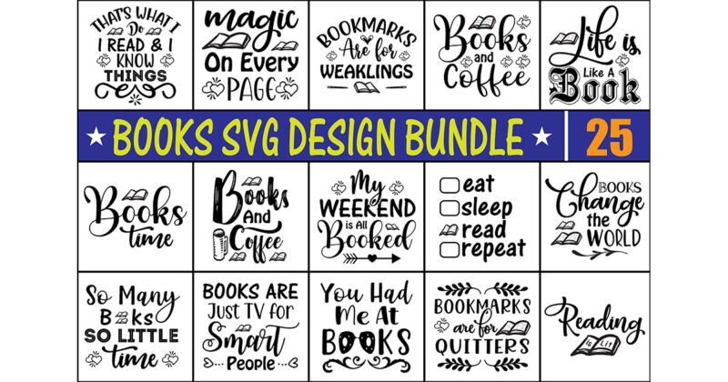 Reading Books SVG Bundle
