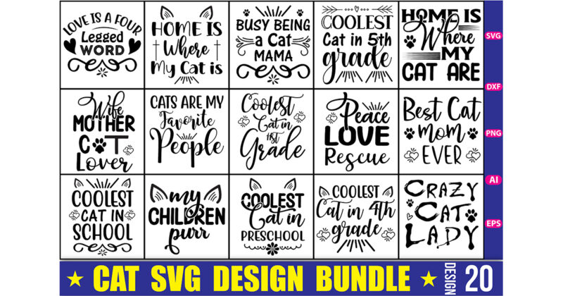 Cat SVG Bundle