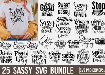 Sassy SVG Bundle t shirt template vector