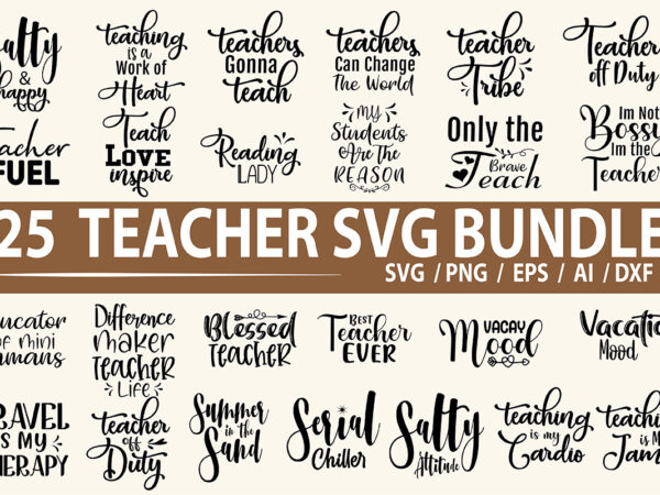 Teacher svg bundle t shirt designs for sale