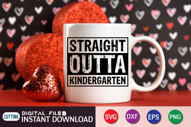 Straight Outta Kindergarten t shirt vector illustration