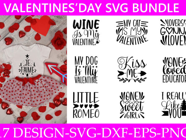 Valentines’ day svg bundle t shirt vector art