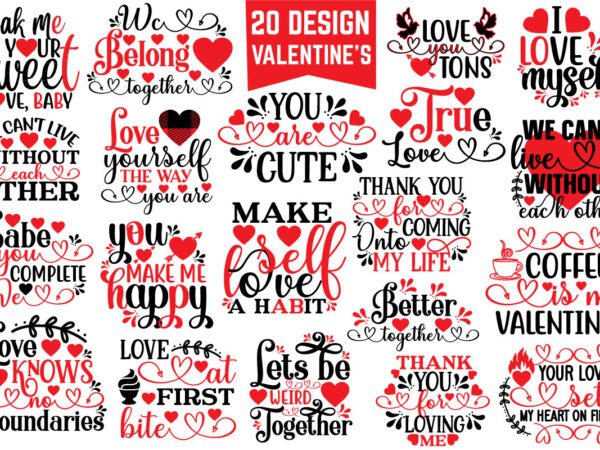 Valentine’s svg bundle t shirt vector art