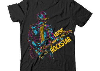 Music Rockstar Vector Graphic Tshirt Design , music t shirt design, band shirt designs, band t shirt designs, guitar t shirt design, music shirt designs, reggae shirt design, reggae t