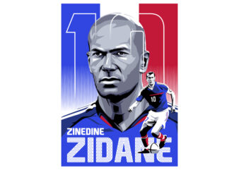 Zinedine Zidane t shirt graphic design