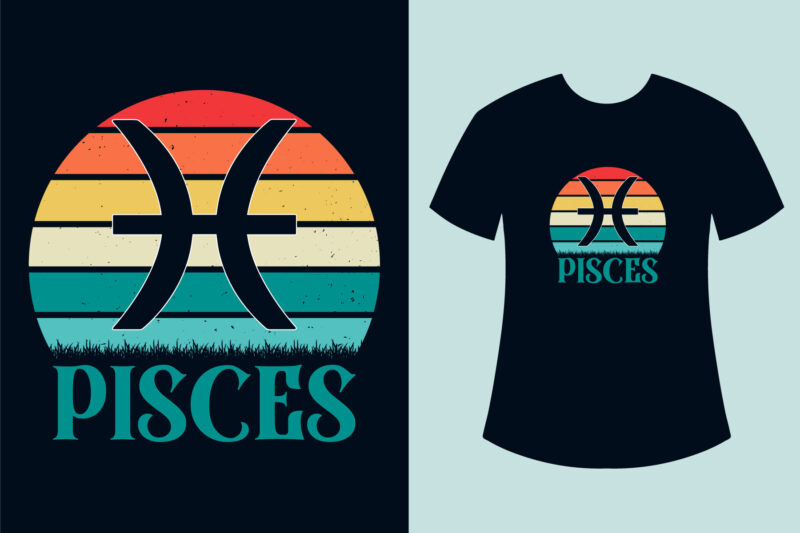 Zodiac T Shirt Design, Zodiac sign T Shirt Design, Zodiac T Shirt Design Bundle, Zodiac Sign T Shirts, Retro Sunset Zodiac T Shirt Design