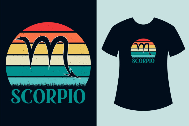 Zodiac T Shirt Design, Zodiac sign T Shirt Design, Zodiac T Shirt Design Bundle, Zodiac Sign T Shirts, Retro Sunset Zodiac T Shirt Design