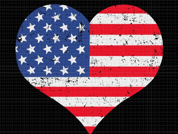 American flag heart 4th of july usa patriotic pride svg, heart 4th of july svg, heart flag svg, 4th of july svg t shirt vector