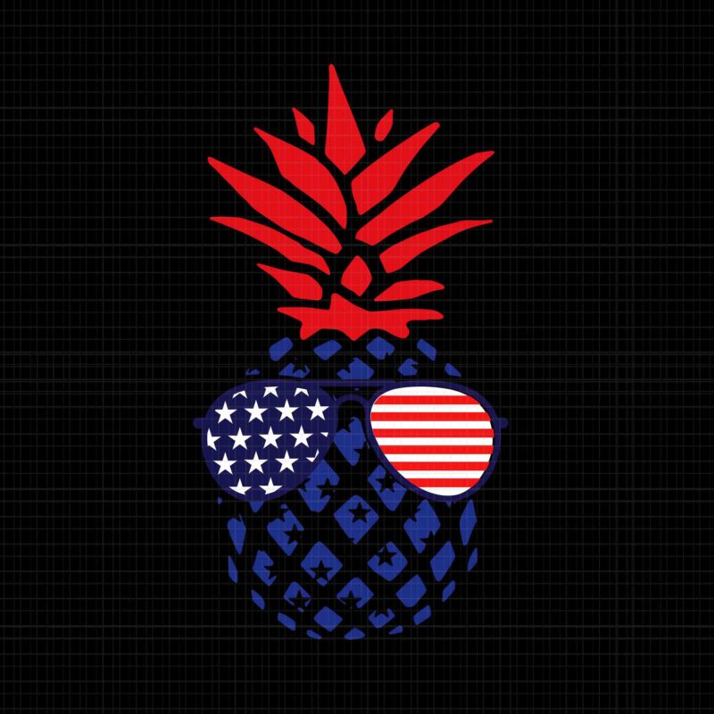 Hawaiian Pineapple American Flag Sunglasses 4th of July Svg, Hawaiian Pineapple 4th of July Svg, Hawaiian Pineapple Sunglasses Flag Svg, 4th Of July Svg