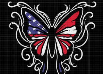 US American Flag Butterfly Vintage 4th of July Svg, Butterfly Flag Svg, Butterfly 4th Of July Svg, 4th Of July Svg