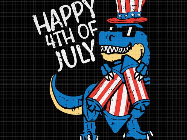 American dino happy 4th of july svg, dinosaur flag svg, dinosaur 4th of july svg, t-rex flag svg, happy 4th of july dinosaur svg t shirt vector