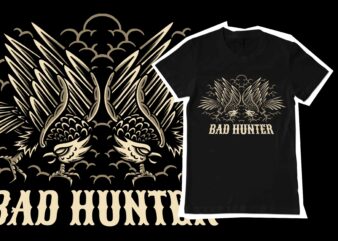 Bad hunter t-shirt template