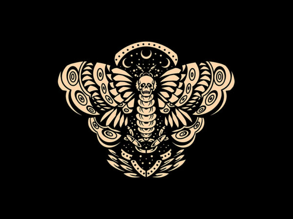 Black moth t shirt template