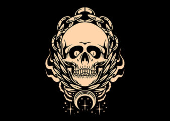 chained skull