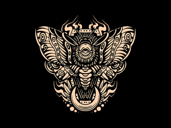 Coffin moth t shirt vector file