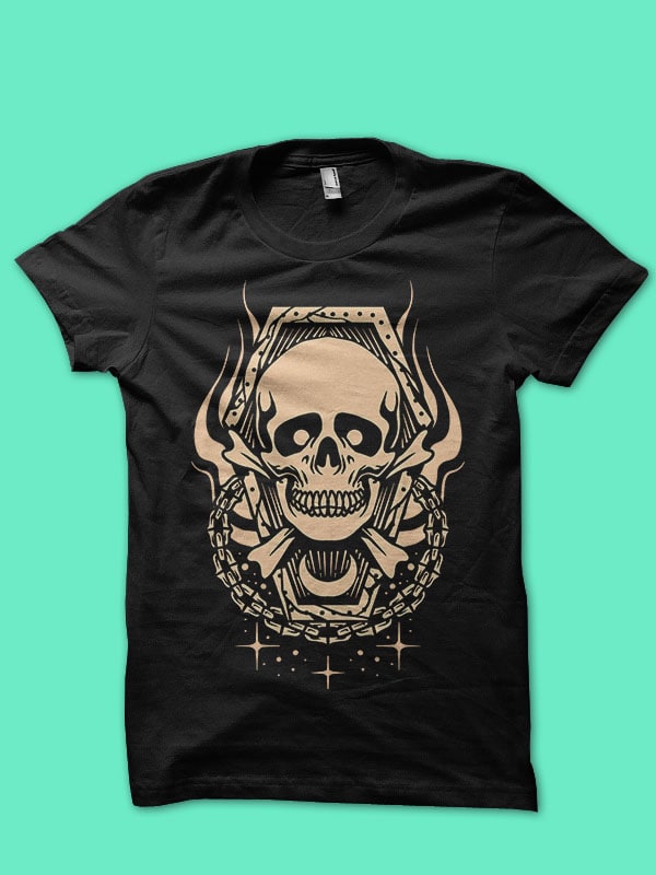 burning coffin skull - Buy t-shirt designs