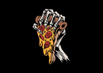 dead pizza t shirt vector illustration
