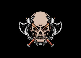 destroyer skull t shirt vector illustration