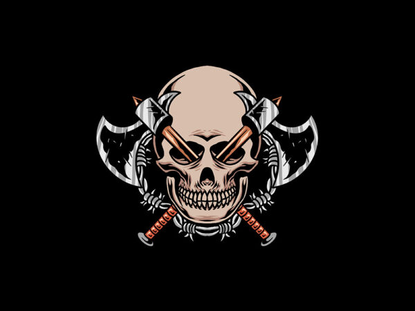 Destroyer skull t shirt vector illustration