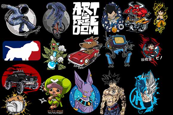 Cartoon Pop Culture Bundle 77 PNG T Shirt Designs New Best 2022