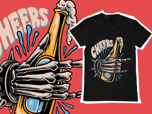 Drink beer t-shirt template Drink beer t-shirt template