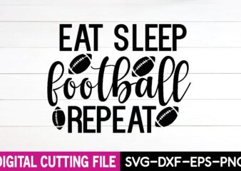 eat sleep football repeat vector clipart