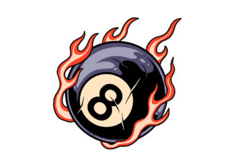 flaming eight ball