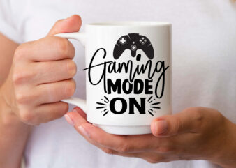Gaming mode on SVG t shirt design template