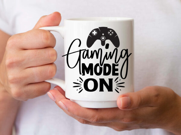 Gaming mode on svg t shirt design template