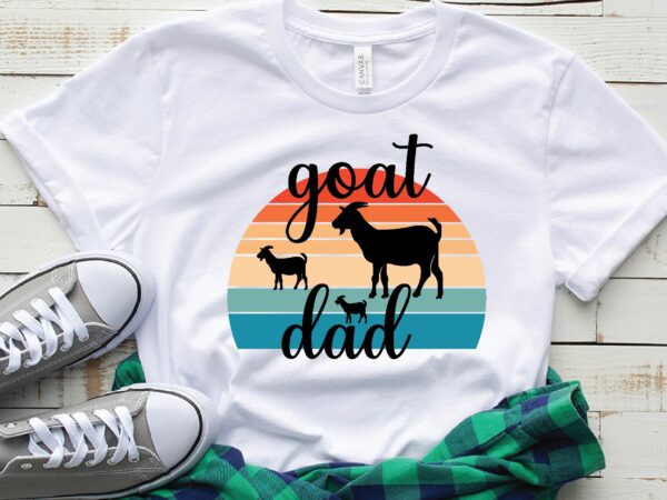 Goat dad t shirt design template