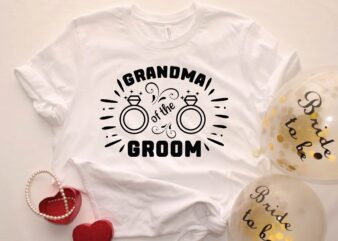grandma of the groom t shirt design template