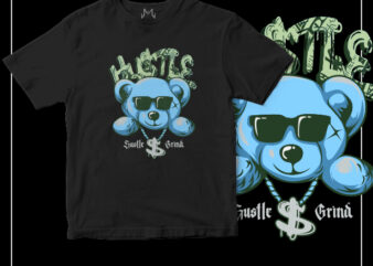 hustle and grind graphic t shirt