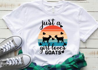 just a girl loves goats vector clipart