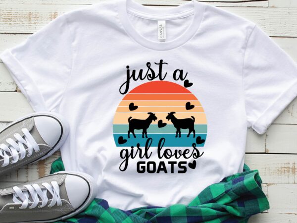 Just a girl loves goats vector clipart