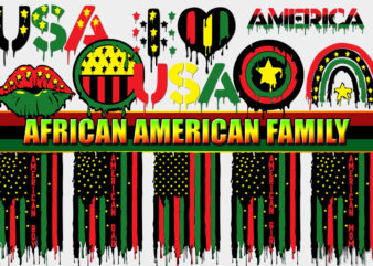 African American family bundle t shirt vector