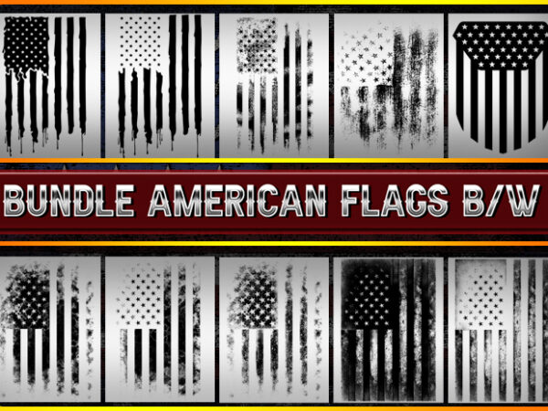 American flag bundle t shirt vector
